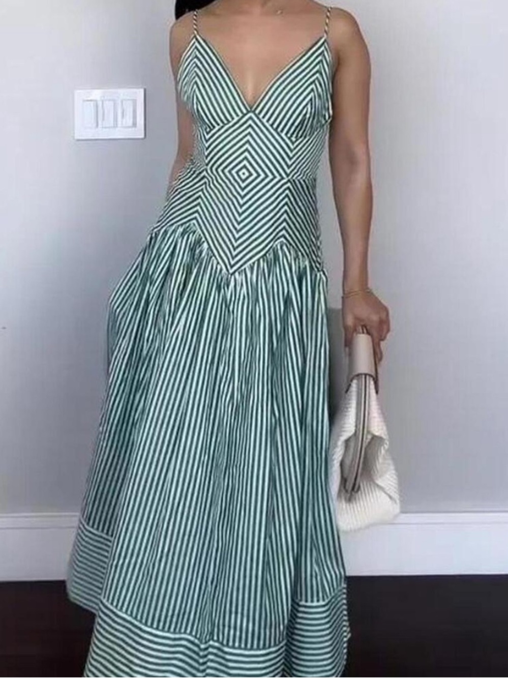 NWT FARM Rio Bicolor Stripes Cotton Midi Dress Size Small - Picture 12 of 12